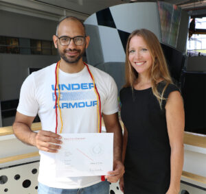 Mohamad Shabara with Associate Teaching Professor Jennifer Johannsen