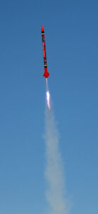 CyLaunch rocket liftoff during test