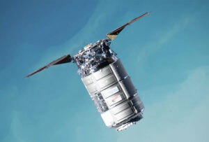 Close up of Cygnus Launch Vehicle spacecraft which will deliver the CySAT-1 Cube Sat into orbit