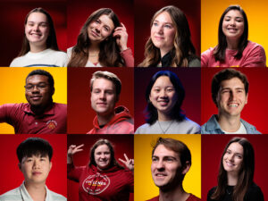 Portraits of outstanding seniors, from top left: Vanessa Hupp, Kara Albrecht, Kennedey Reiling, Sarah Mumm, Greg Carter, Michael Miller, Katie Wolf, Mateo Rubel, Kai Heng Gan, Bethany Groos, John Titus Barnett, Kalista Leners.