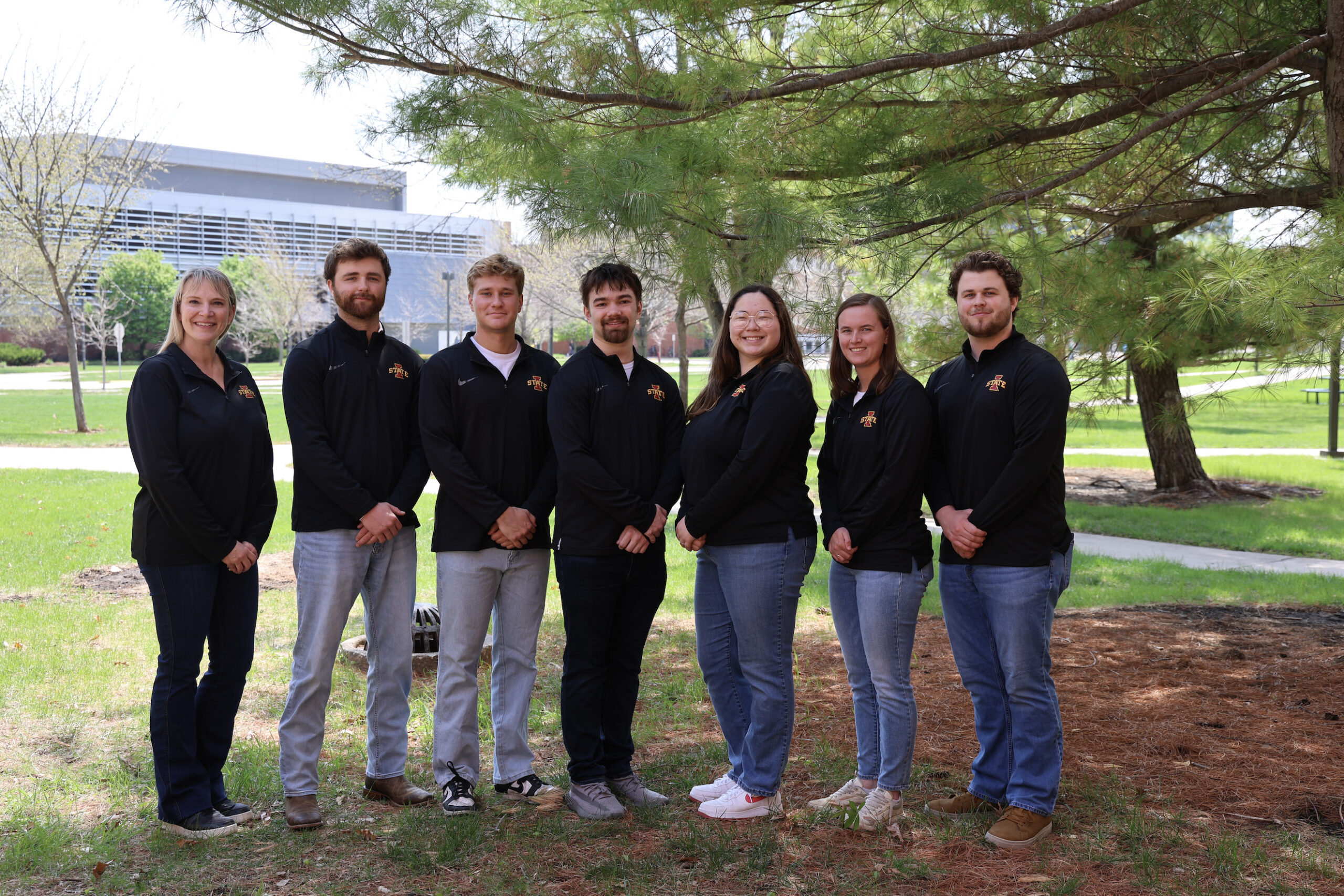 ECIC competition team left to right: Advisor Jenny Baker, Lucas Gardner, Broc Dollerschell, William Oelmann, Renee Clemensen, Molly Stanhope, and Russell (RJ) Thielsen.