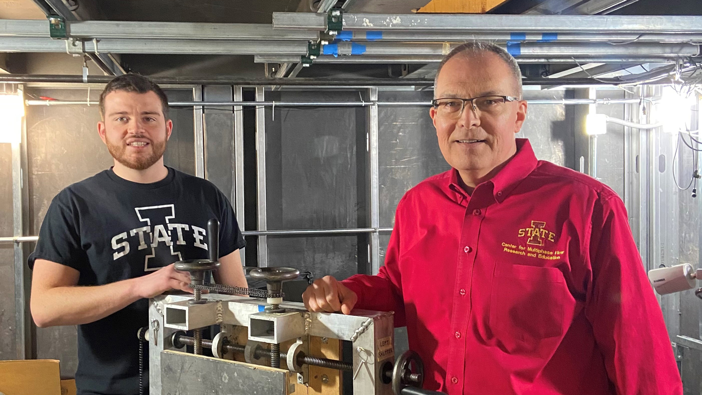 Wyatt Curtis and Professor Theodore Heindel in the x-ray vault
